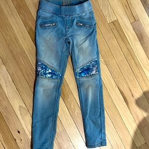 Justice Sequin Knee Jeggings